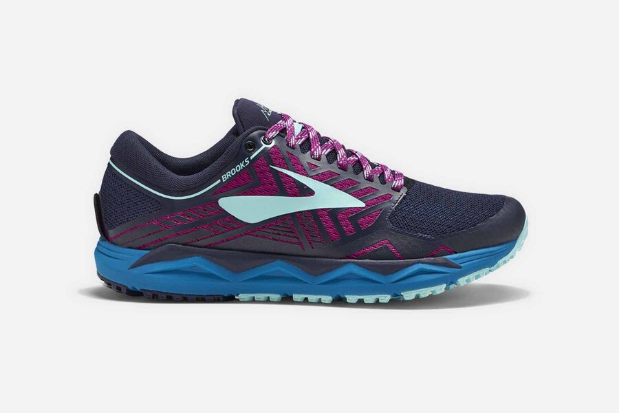 Tenis Corrida Trilha Brooks Caldera 2 Feminino Brasil - Azul Marinho/Roxo 1390784-WN